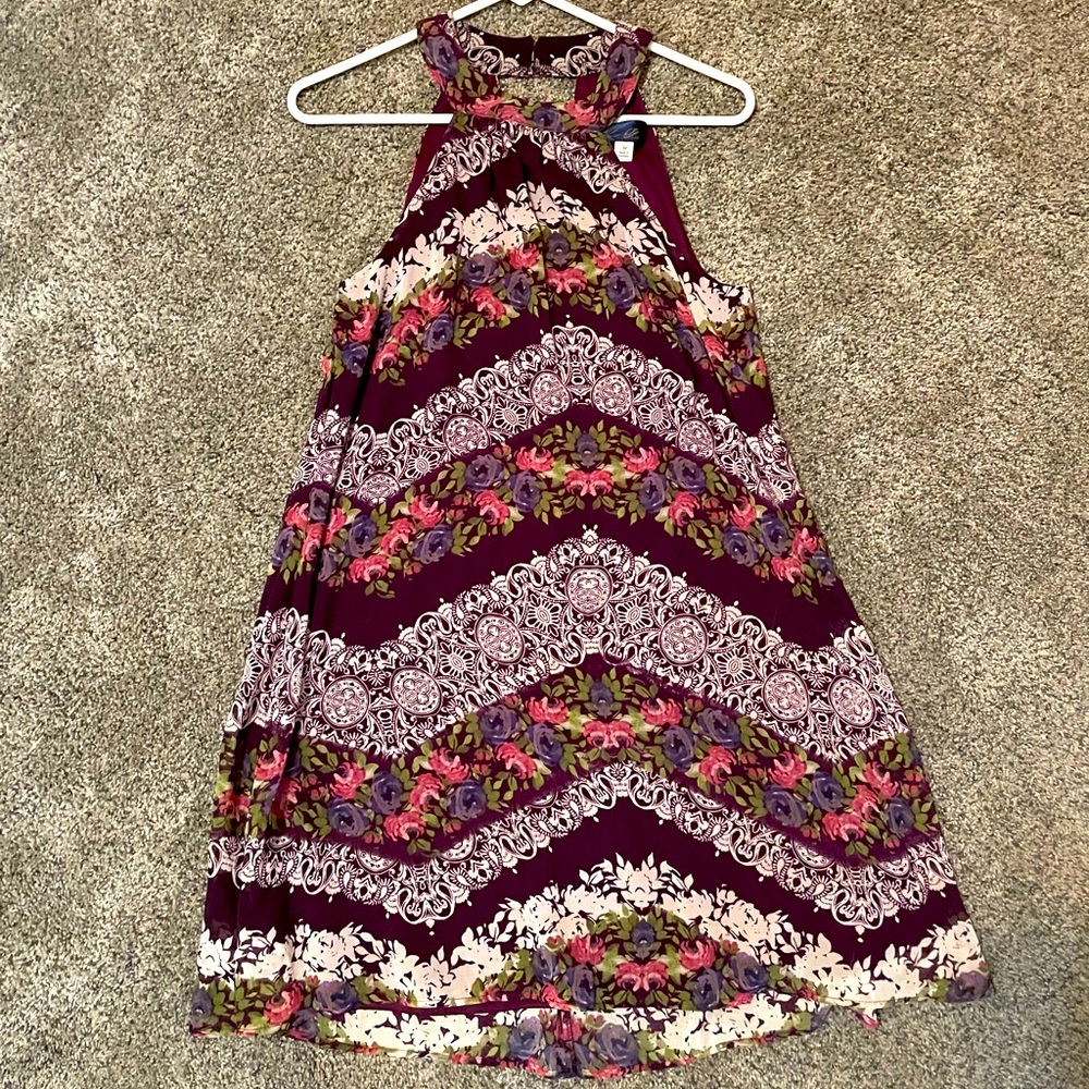 Floral Chevron dress